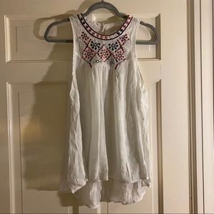 embroidered tank